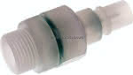 Kupplungsstecker (NW7,2) G 3/,8", PVDF absperrend