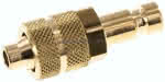 Kupplungsstecker (NW2,7) 6x4mm,Schlauch, Messing