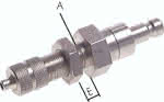 Schott-Kupplungsstecker (NW2,7,) 4,3x3mm Schlauch, Messing ve
