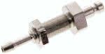 Schott-Kupplungsstecker (NW2,7,) 3mm Schlauch, Messing vernic