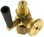 Manometer-Absperrhahn G 1/2" Muffe - Zapfen, Messing