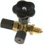 Manometer-Absperrventil G 1/2" Spannmuffe - Zapfen,Messing