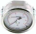 Einbaumanometer, 3-kant-,Frontring, 100mm, 0 - 1,6 bar