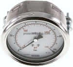 Einbaumanometer, 3-kant-,Frontring, 100mm, 0 - 100 bar