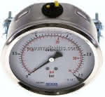Glycerin-Einbaumanometer, 3kt-,Frontring, 100mm, 0 - 2,5 bar