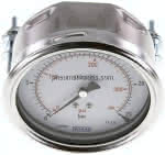 Einbaumanometer, 3-kant-,Frontring, 100mm, 0 - 25 bar
