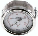 Einbaumanometer, 3-kant-,Frontring, 100mm, 0 - 60 bar