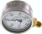 Manometer senkrecht (CrNi/Ms),,100mm, -1 bis 1,5 bar
