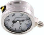 Chemie-Glycerin-Manometer,senkrecht, 63mm, -1 bis 0 bar