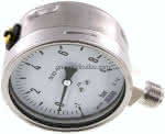 Chemie-Manometer senkrecht,,100mm, -1 bis 9 bar