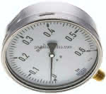 Manometer senkrecht (CrNi/Ms), 160mm, 0 - 0,6 bar