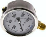 Glycerin-Manometer senkrecht (,CrNi/Ms),100mm, 0 - 1000 bar