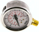 Glycerin-Manometer senkrecht (,CrNi/Ms), 63mm, 0 - 100 bar