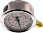 Glycerin-Manometer senkrecht (,CrNi/Ms), 63mm, 0 - 250 bar