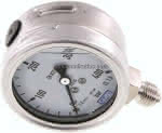 Chemie-Glycerin-Manometer,senkrecht, 63mm, 0 - 400 bar