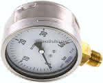Manometer senkrecht (CrNi/Ms),,100mm, 0 - 40 bar