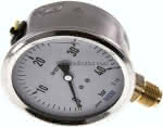Glycerin-Manometer senkrecht (,CrNi/Ms),100mm, 0 - 40 bar