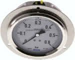 Glycerin-Einbaumanometer,,Frontring, 100mm, 0 - 0,6 bar