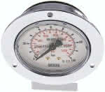 Einbaumanometer (CrNi/Ms),,Frontring, 63mm, 0 - 100 bar