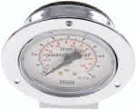 Einbaumanometer (CrNi/Ms),,Frontring, 63mm, 0 - 10 bar