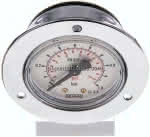 Einbaumanometer (CrNi/Ms),,Frontring, 50mm, 0 - 1 bar