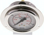 Glycerin-Einbaumanometer,,Frontring, 63mm, 0 - 160 bar