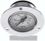 Einbaumanometer (CrNi/Ms),,Frontring, 40mm, 0 - 2,5 bar