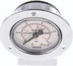 Einbaumanometer (CrNi/Ms),,Frontring, 50mm, 0 - 2,5 bar