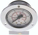 Einbaumanometer (CrNi/Ms),,Frontring, 50mm, 0 - 25 bar