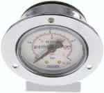 Einbaumanometer (CrNi/Ms),,Frontring, 50mm, 0 - 4 bar