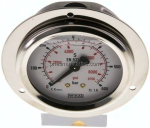 Glycerin-Einbaumanometer,,Frontring, 63mm, 0 - 600 bar