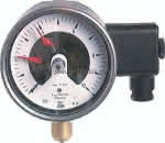 Kontaktmanometer (CrNi/Ms),,senkr., 100mm, 0 - 100 bar