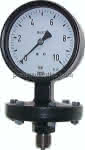 Plattenfeder-Manometer senk- recht, 100mm, -1 bis 9 bar