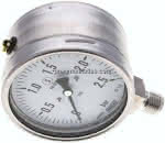 Sicherheits-Manometer senk- recht, 100mm, 0 - 2,5 bar