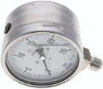 Sicherheits-Manometer senk- recht, 100mm, 0 - 25 bar