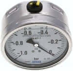 Chemie-Glycerin-Manometer,waagerecht, 100mm, -1 bis 0bar