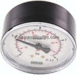 Manometer waagerecht (KU/Ms), 63mm, -1 bis 3 bar, G 1/4"