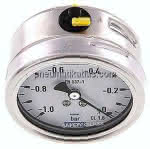 Chemie-Glycerin-Manometer,waagerecht, 63mm, -1 bis 0bar