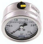 Chemie-Glycerin-Manometer,waagerecht, 63mm, 0 - 2,5bar