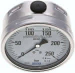 Chemie-Glycerin-Manometer,waagerecht, 100mm, 0 - 250bar