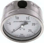 Chemie-Manometer waagerecht,,100mm, 0 - 25 bar