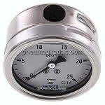 Chemie-Glycerin-Manometer,waagerecht, 63mm, 0 - 25bar