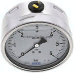 Chemie-Glycerin-Manometer,waagerecht, 100mm, 0 - 6bar