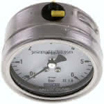 Chemie-Manometer waagerecht,,63mm, 0 - 6 bar
