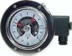 Kontaktmanometer (CrNi/Ms),,waager., 100mm, -1 bis 0,6 bar
