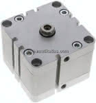 Kompaktzylinder, einfachwir-,kend, Kolben 80mm, Hub 20mm