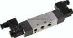 5/3-Wege Magnetventil, G 1/4",,Mittelstellung belüftet, 24 V