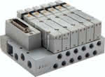 Ventilterminal 10x5/2-Wege,,Multipol, G 1/8" an Grundplatt