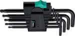 Wera-TORX-Winkelschlüssel-Set,,lang, ab TX15 mit Kugelkopf