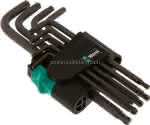 Wera-TORX-Winkelschlüssel-Set, lang, ab TX15 mit Kugelkopf